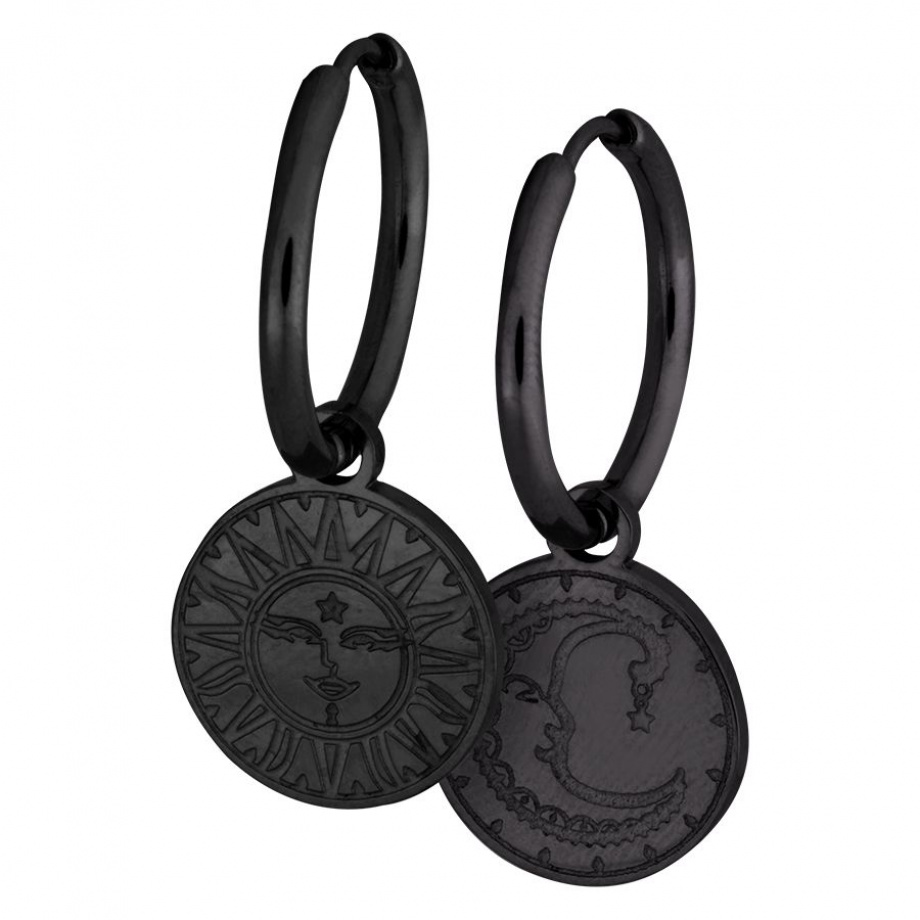 Little sun and moon hoops
